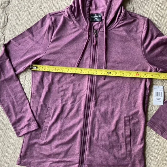 New 32 Degree full zip long sleeve lightweight hoodie small, purple, pockets - Picture 2 of 8
